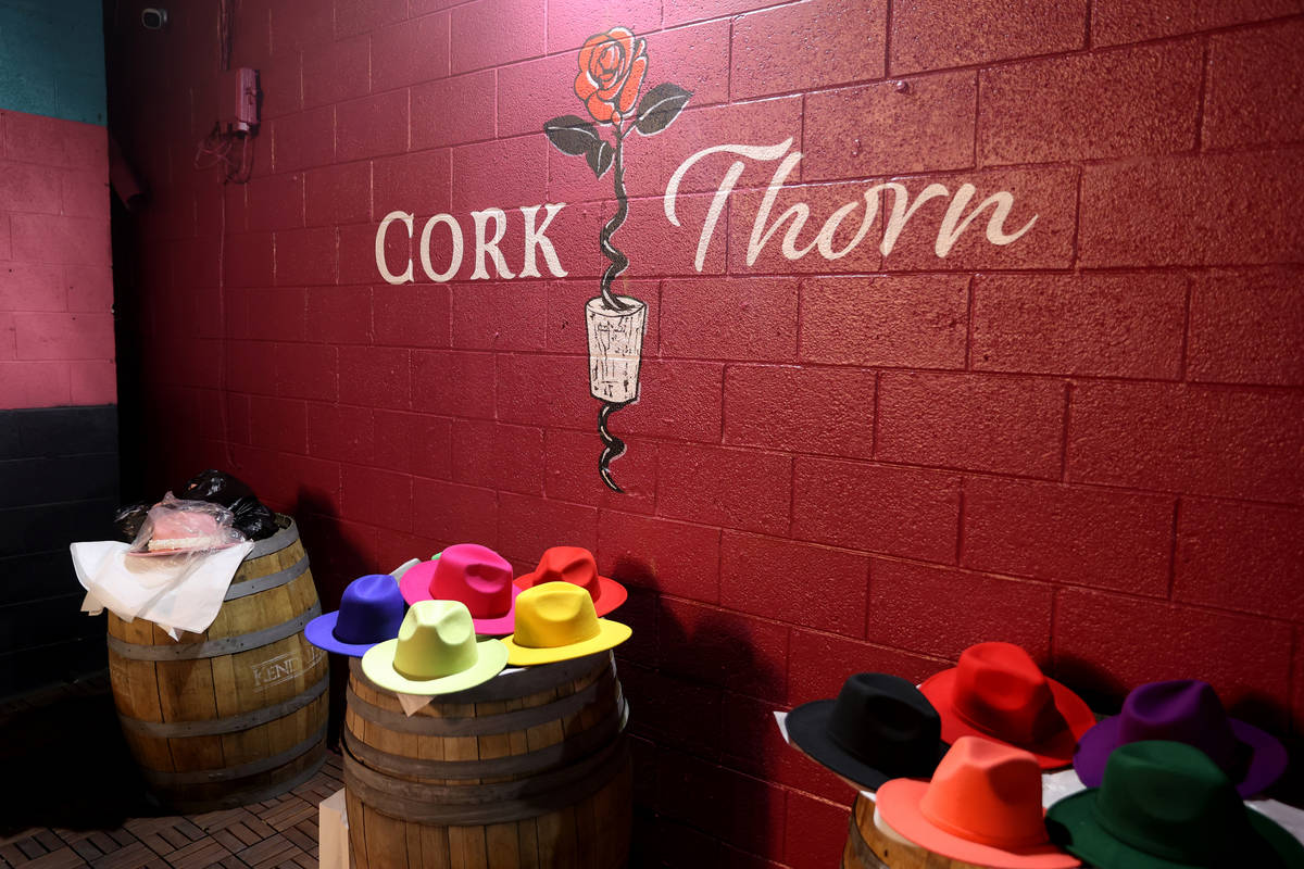 A popup boutique on reopening night at Cork and Thorn in downtown Las Vegas Sunday, March 21, 2 ...