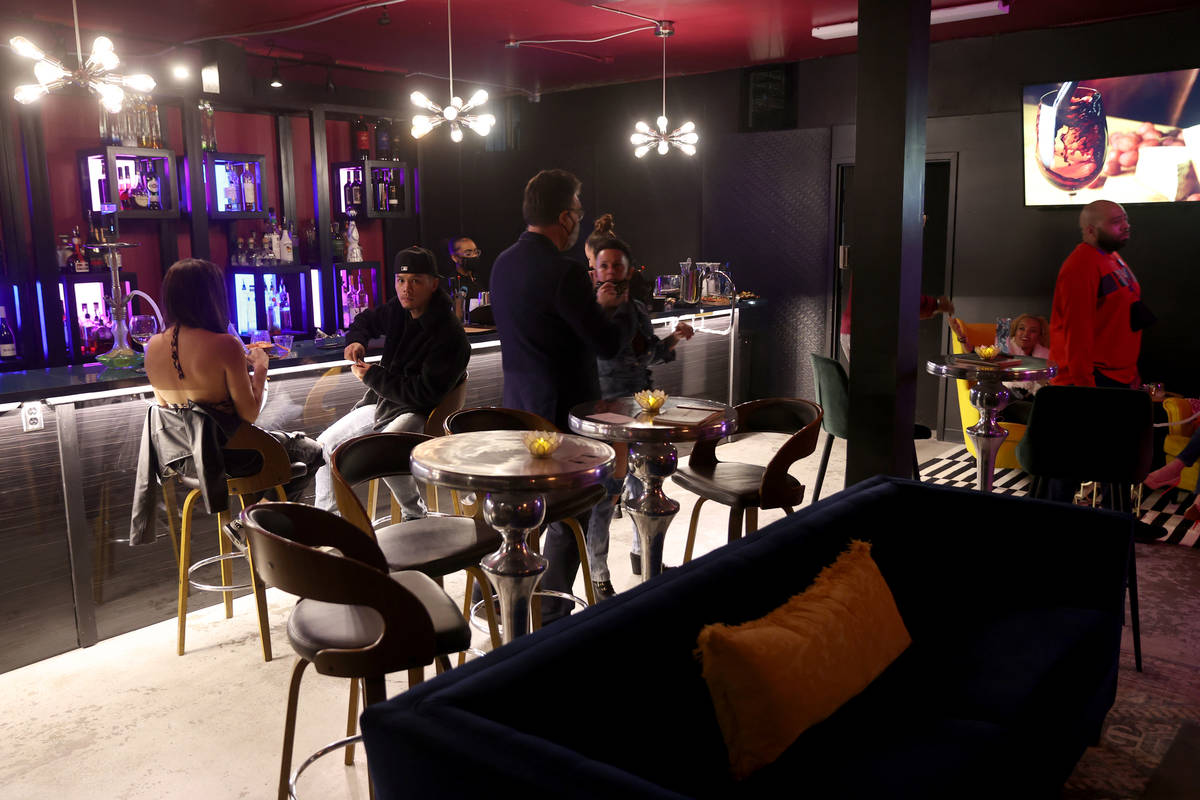 Reopening night at Cork and Thorn in downtown Las Vegas Sunday, March 21, 2021, after a renovat ...