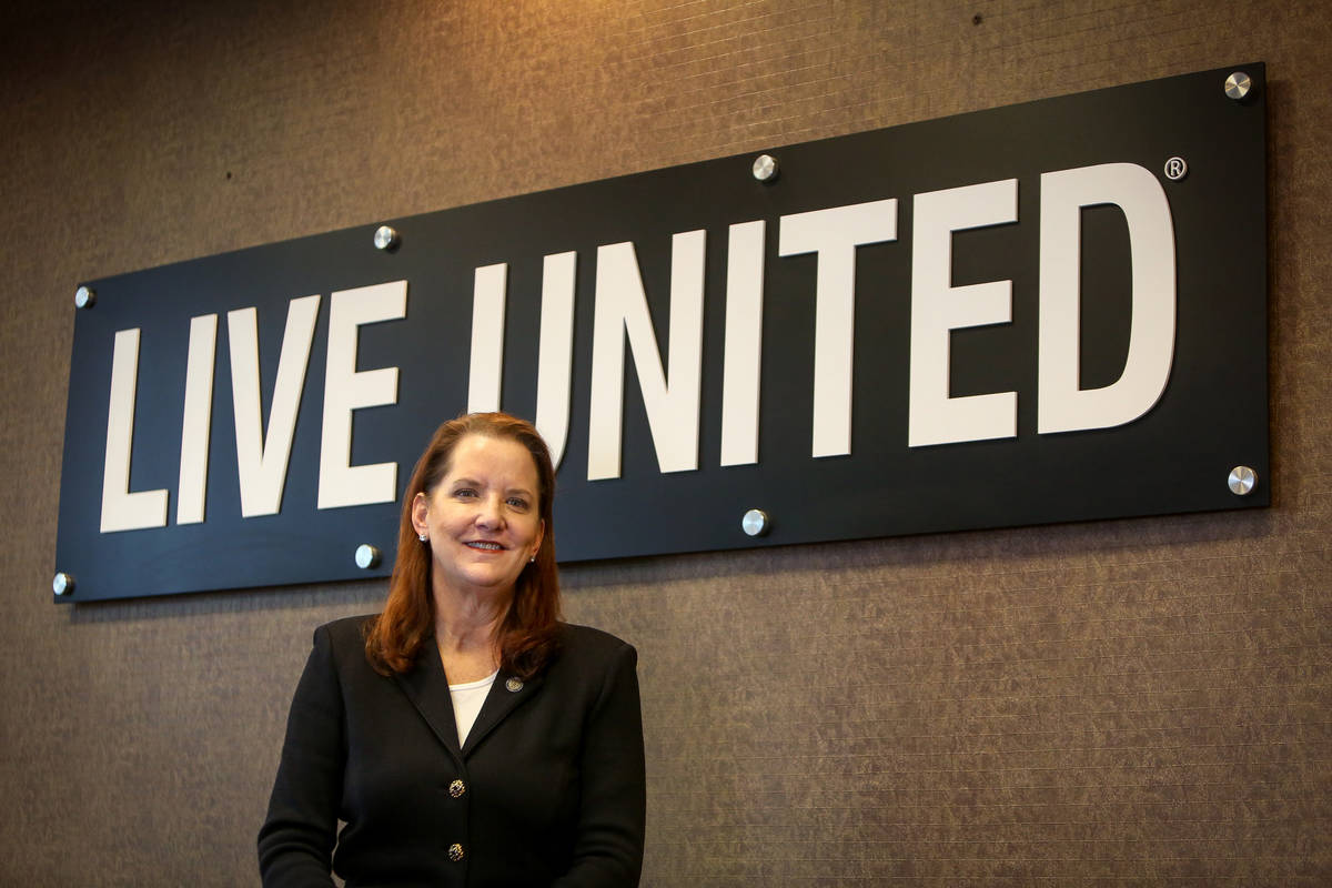 CEO of United Way of Southern Nevada Kyle Rahn poses for a portrait in a conference room at the ...
