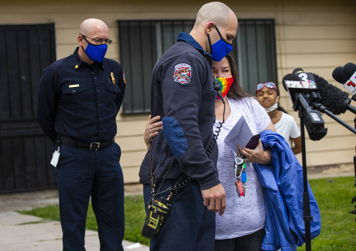 Brennan Farmer, who is on the board of the Firefighters of Southern Nevada Burn Foundation, sec ...