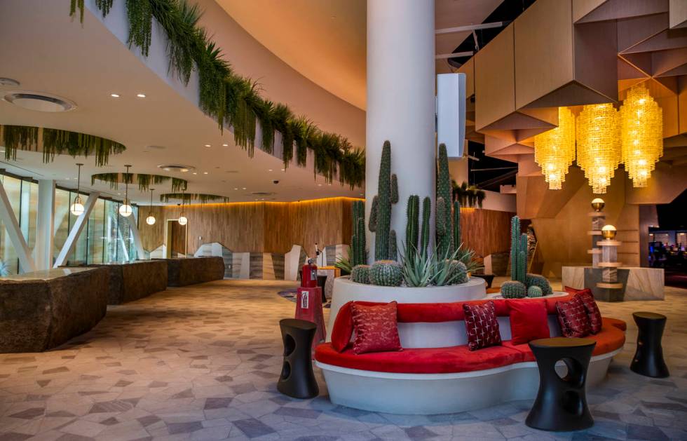 Desert flora welcomes guests at the new Virgin Hotels Las Vegas. (L.E. Baskow/Las Vegas Review ...
