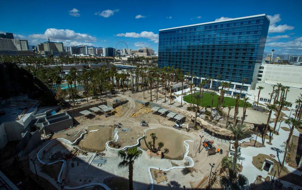 While pools are still under construction at Virgin Hotels Las Vegas, the old rehab space lies b ...