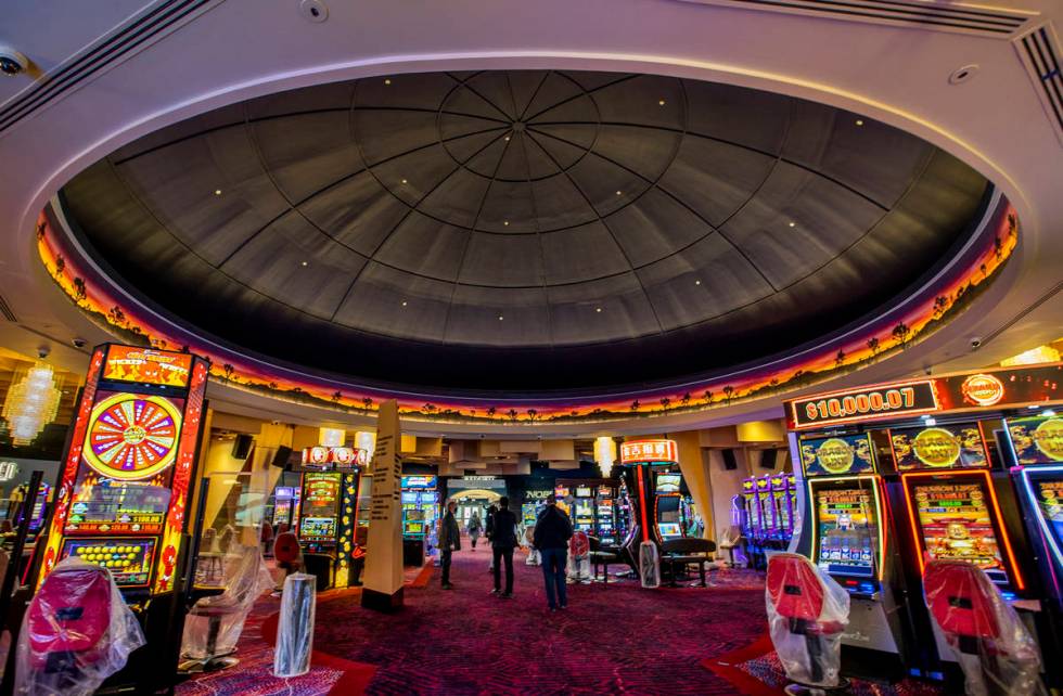 A dome on the Virgin Hotels Las Vegas casino floor is the last remnant of Hard Rock's old cente ...