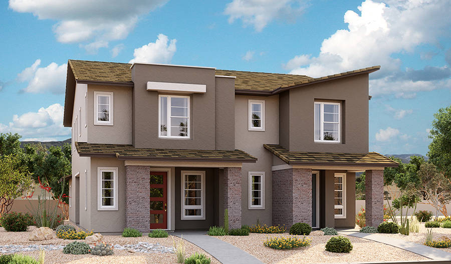 Richmond American Homes features several floor plans at its Amberock neighborhood in Lake Las V ...