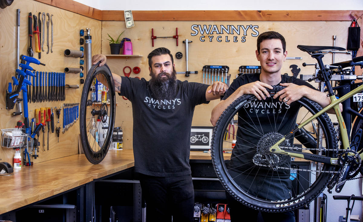 Swanny's Cycles is a new bike shop founded by Joseph Garey, right, a survivor of the tragic bik ...