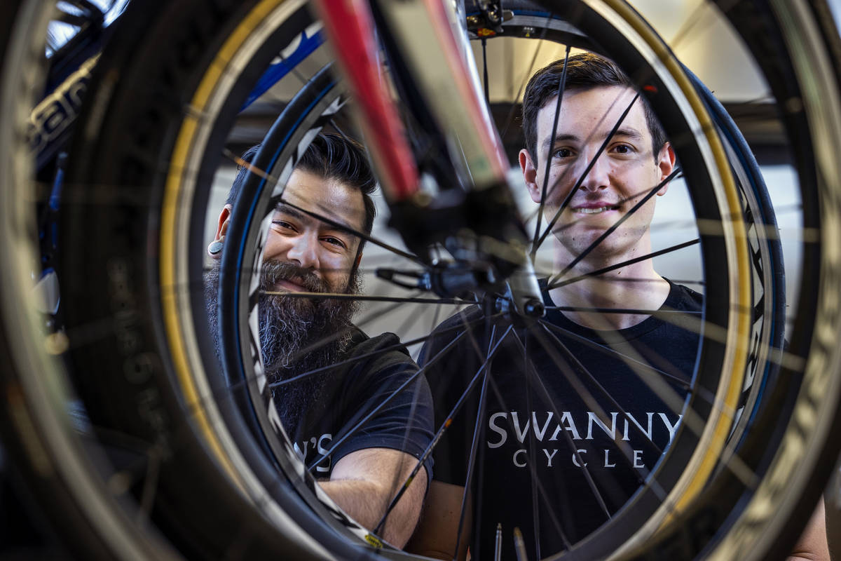 Swanny's Cycles is a new bike shop founded by Joseph Garey, right, a survivor of the tragic bik ...