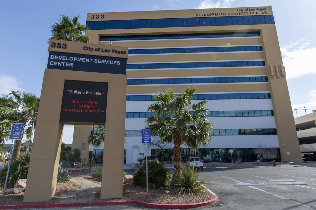 A nine-story office building owned by the City of Las Vegas at 333 North Rancho Drive is for sa ...