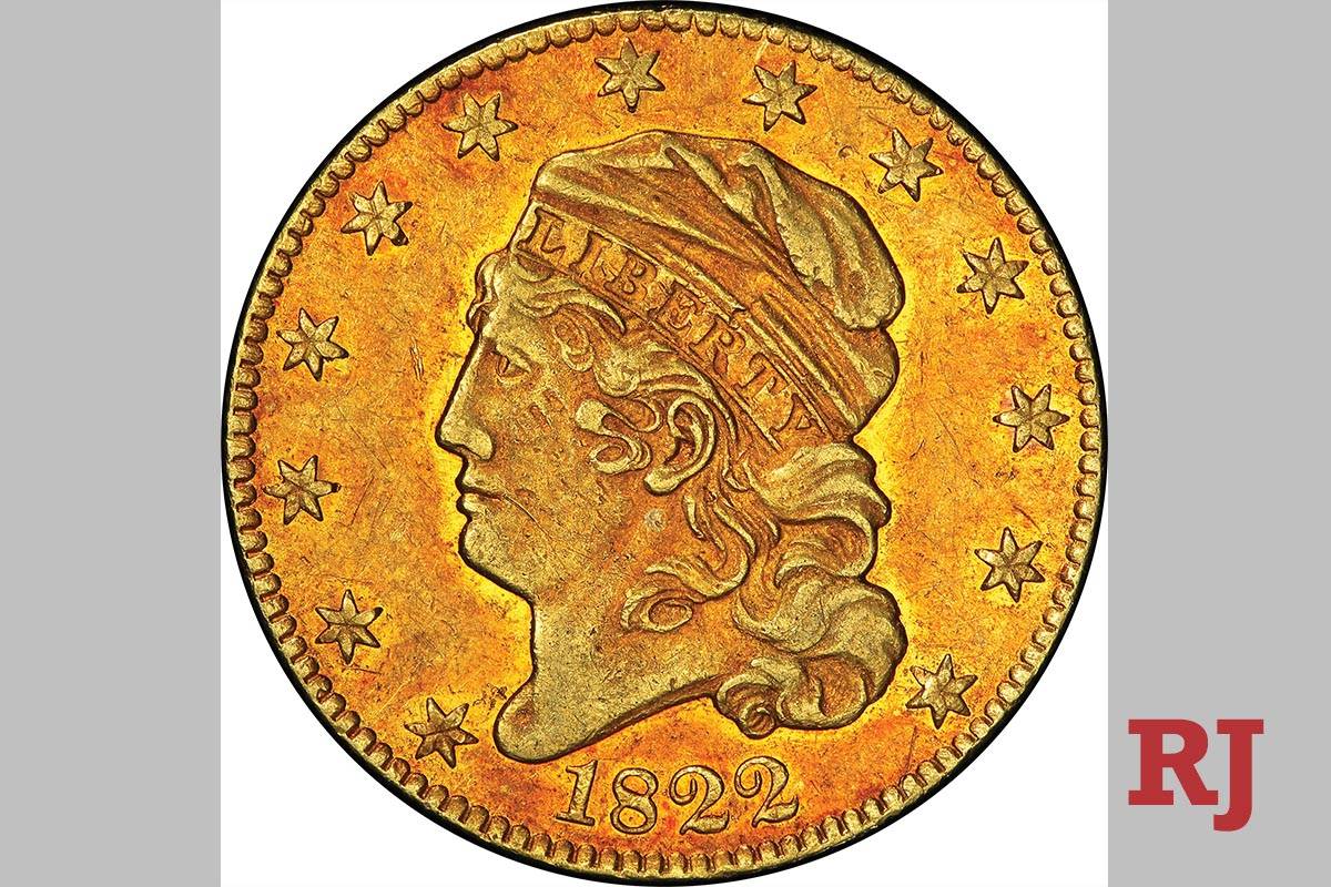A rare 1822 half eagle. (Stack's Bowers Galleries)