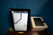 In a Sept. 16, 2019, file photo, a Dominion Voting Systems voting machine is seen in Atlanta. D ...