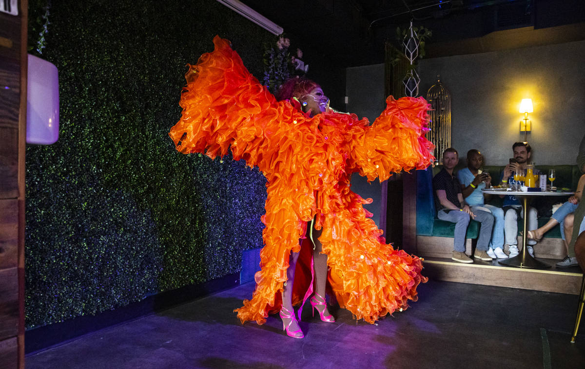Drag queen Coco Montrese performs during the "Bottomless Drag Brunch