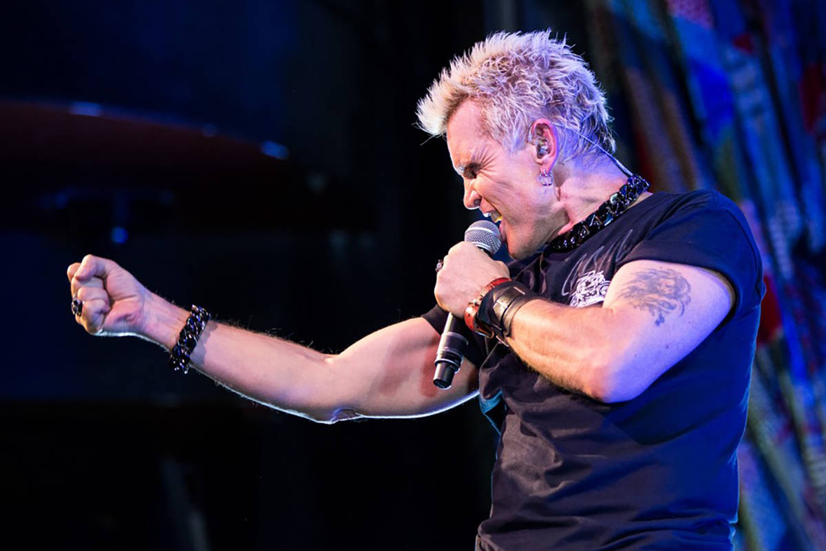 Billy Idol performs at House of Blues in Mandalay Bay. (Joey Ungerer)