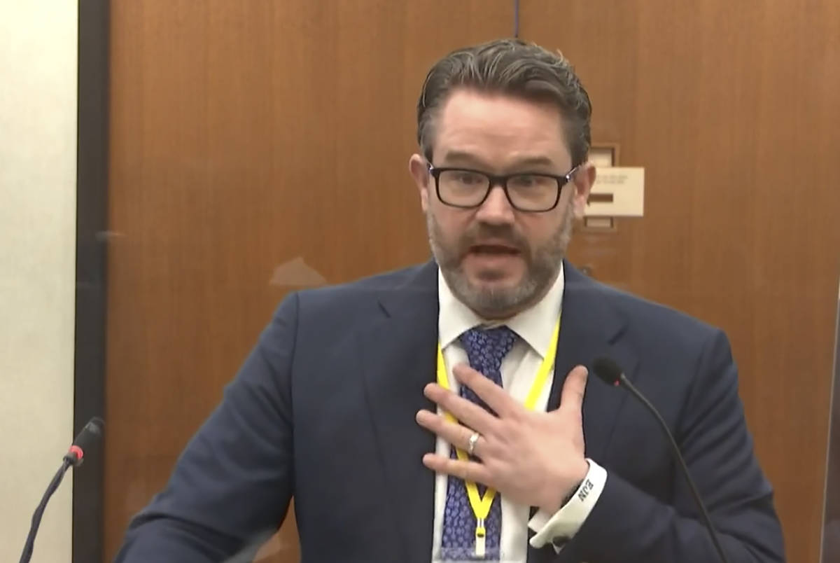 In this image from video, Defense attorney Eric Nelson questions witness Donald Williams as Hen ...