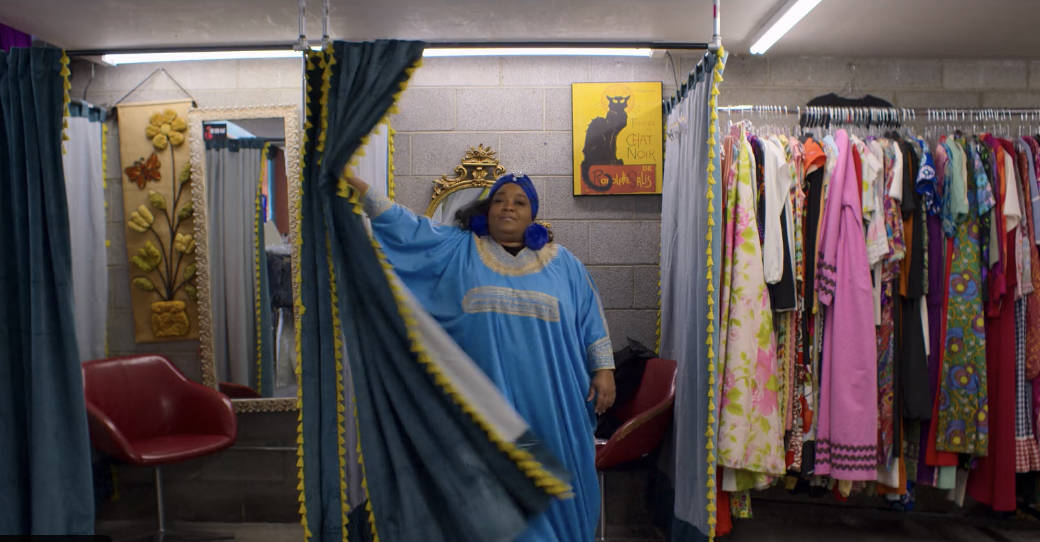 Las Vegas entertainer Skye Dee Miles is shown in a screen grab from a scene from in the Netflix ...