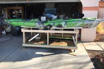 Storing your fishing kayak in the desert can be challenge. The PVC rails on this homemade cart ...