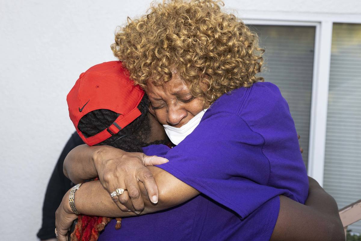 Dana Jackson, left, a daughter of Gwendolyn Alexander, who died in what police have said was an ...