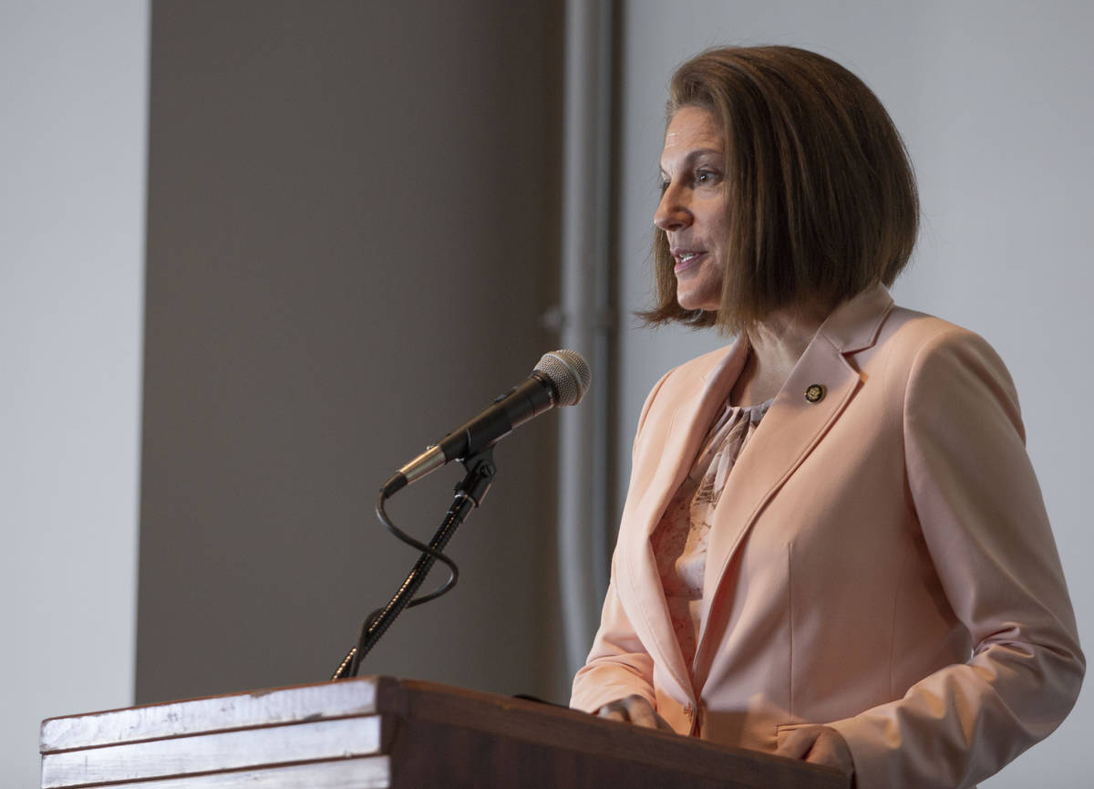 U.S. Sen. Catherine Cortez Masto, D-Nev., discuses her hopes for sustainable energy in Las Ve ...