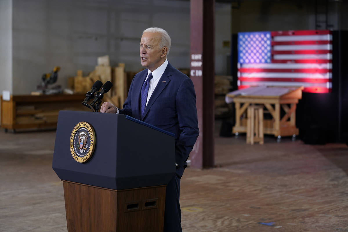 President Joe Biden in Pittsburgh. (AP Photo/Evan Vucci)