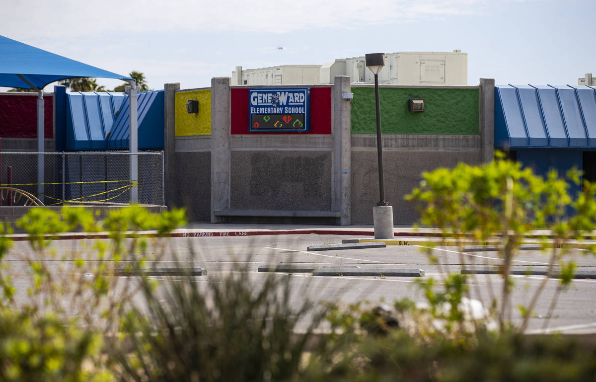 Gene Ward Elementary School in Las Vegas on Thursday, April 1, 2021. (Chase Stevens/Las Vegas R ...