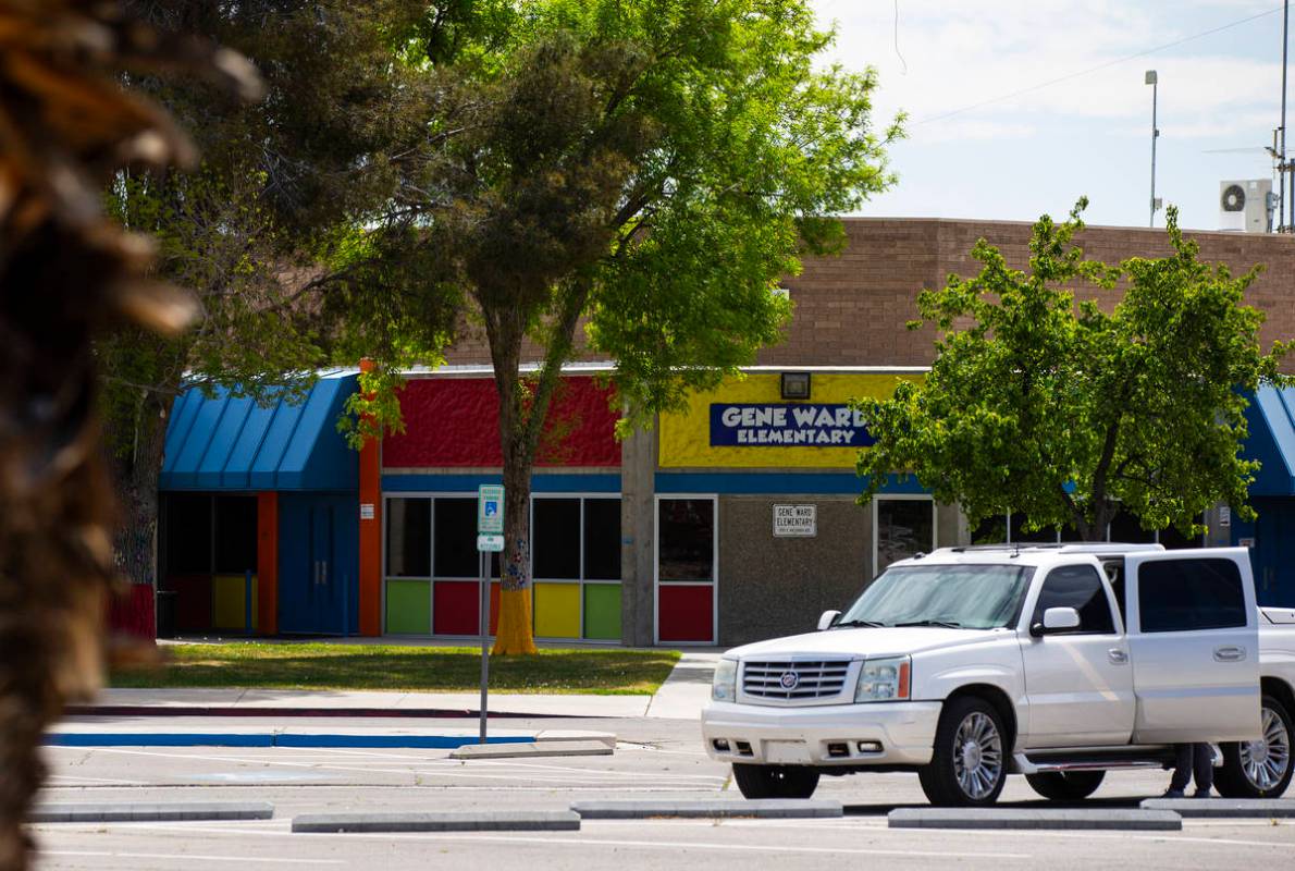 Gene Ward Elementary School in Las Vegas on Thursday, April 1, 2021. (Chase Stevens/Las Vegas R ...