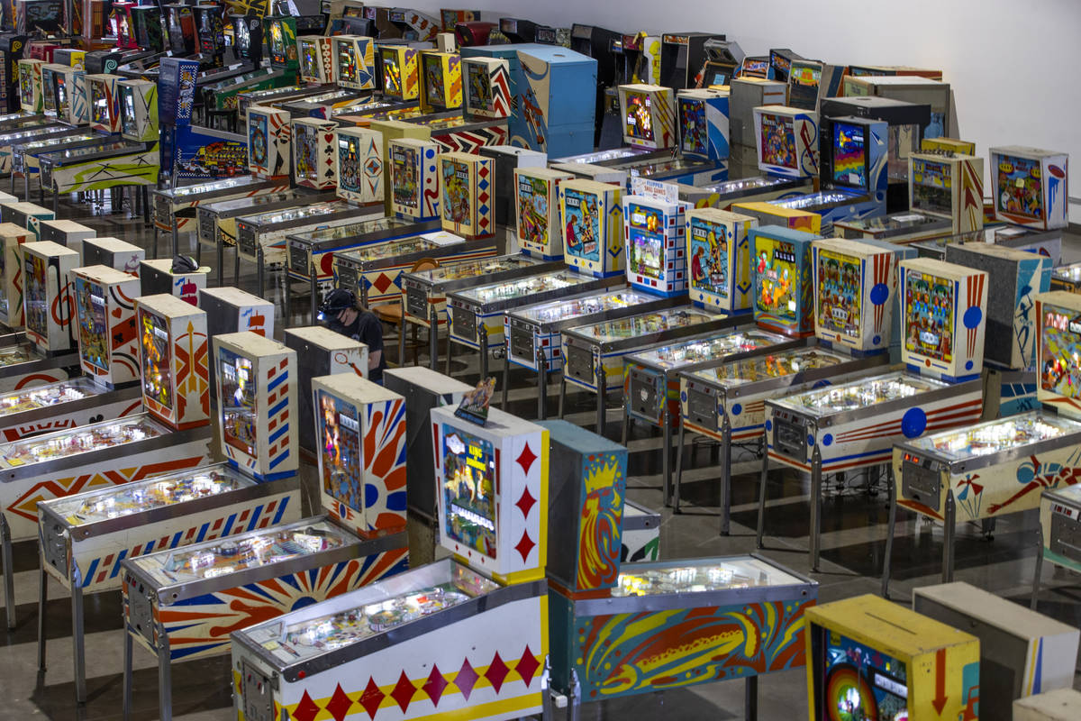 Rows of machines are await players at the Pinball Hall of Fame's new location across from the W ...