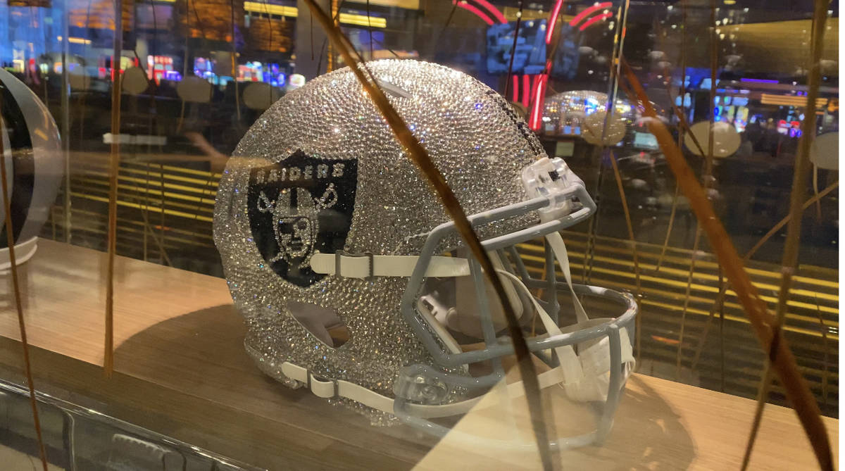 Las Vegas Raiders Swarovski Crystal Large Football Helmet