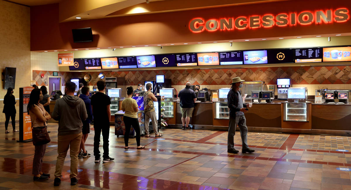 People buy tickets and concessions at Regal theaters at Red Rock Resort