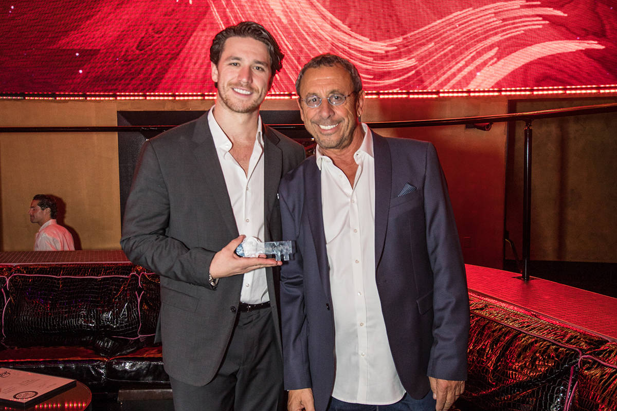 Dustin Drai and his father, Victor Drai, celebrate Drai's Nightclub's 20th anniversary in June ...