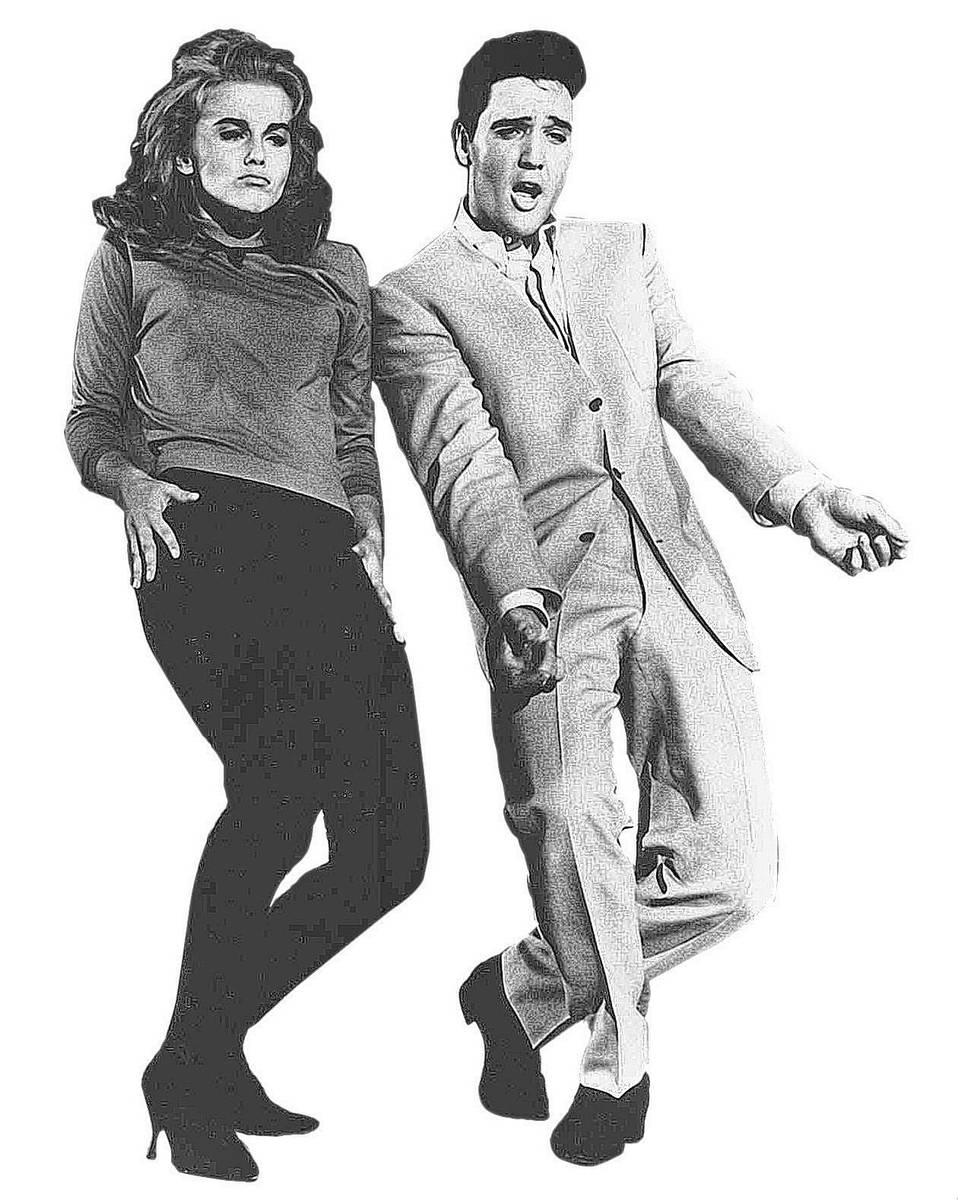 Ann-Margret and Elvis Presley step out in the 1964 movie "Viva Las Vegas." (AP Photo)