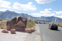 Visitors enter the scenic loop at Red Rock Canyon National Conservation Area. (Las Vegas Review ...