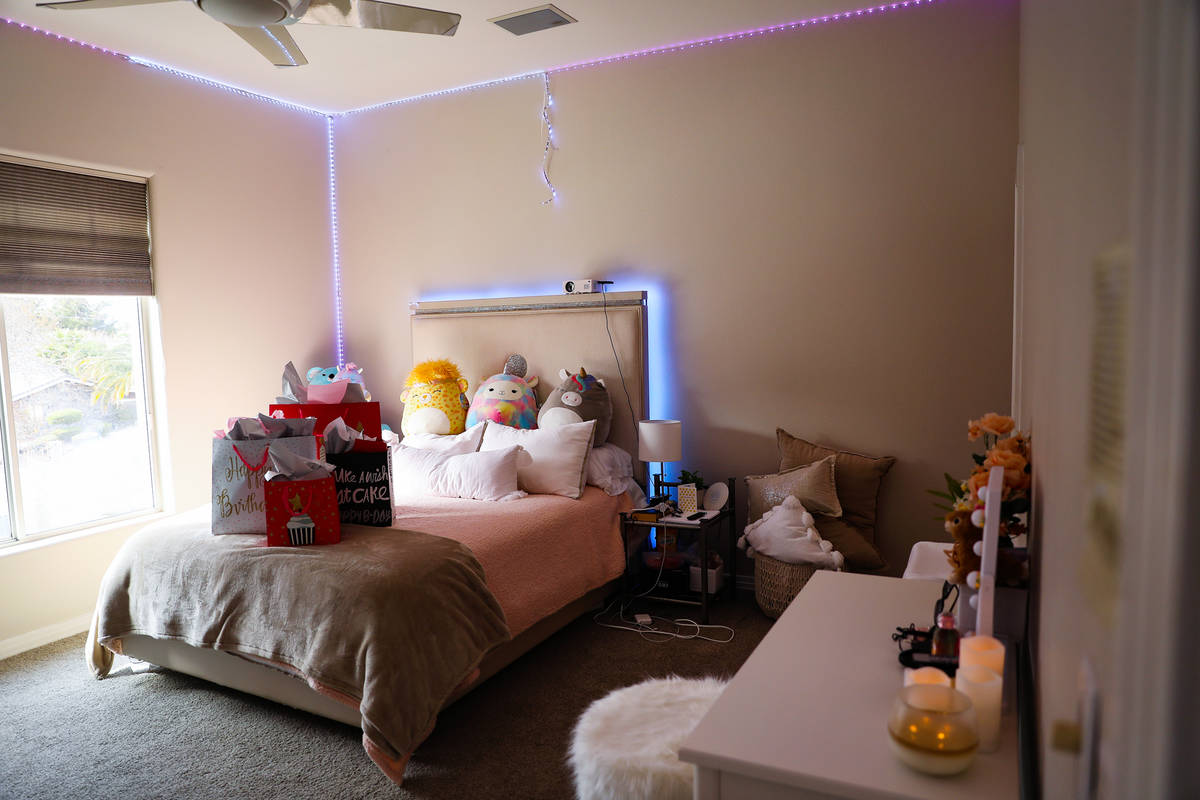 The room of influencer Gabriella Annalisa at Society Las Vegas, a content house owned by Clubho ...
