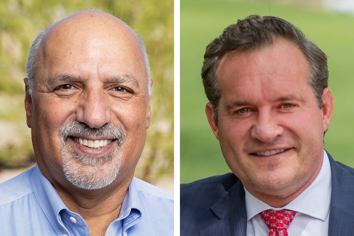 Stavros Anthony, left, and Ross Miller, right (Las Vegas Review-Journal).