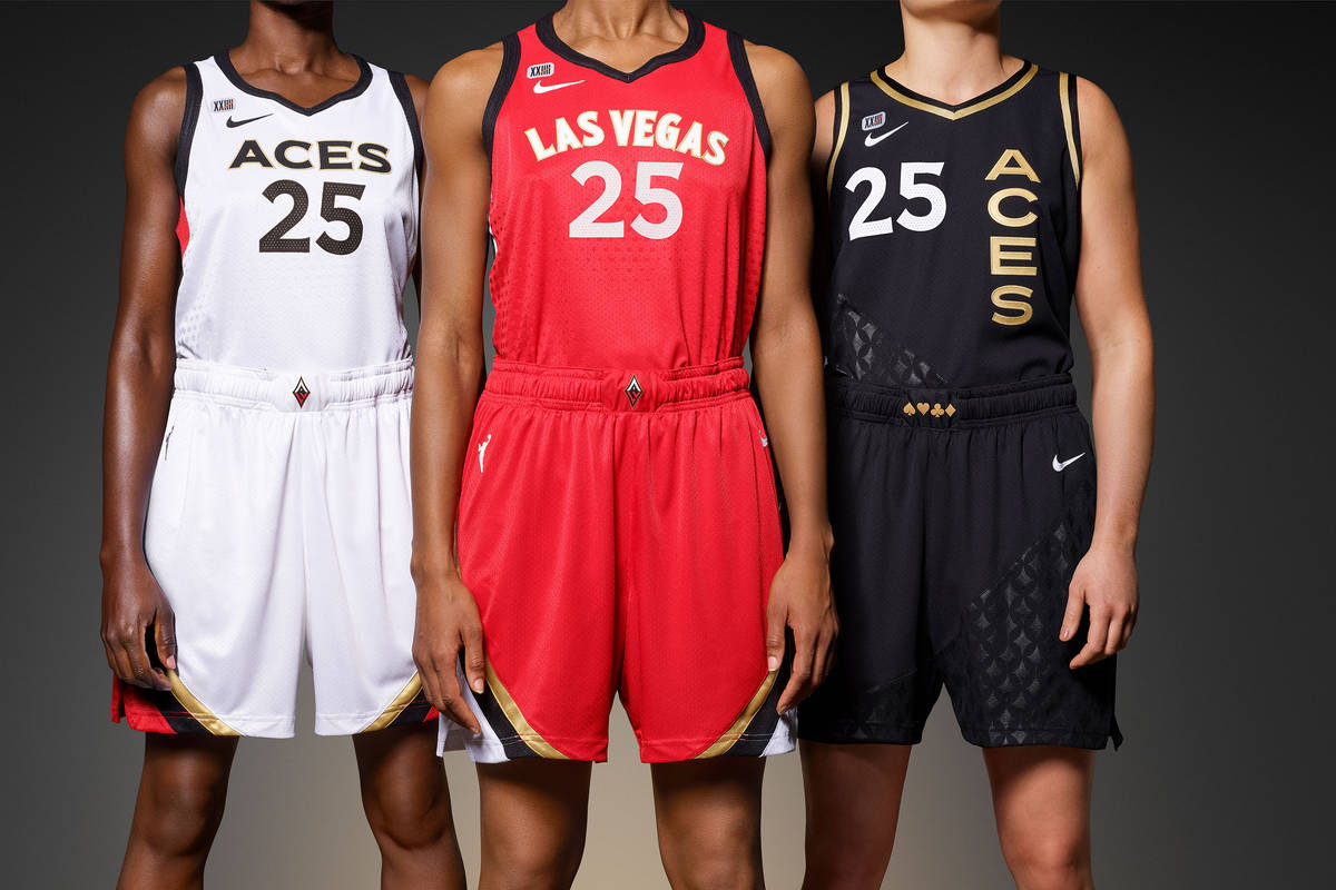 The WNBA unveiled its uniforms Thursday, including those of the Las Vegas Aces. Photo courtesy ...