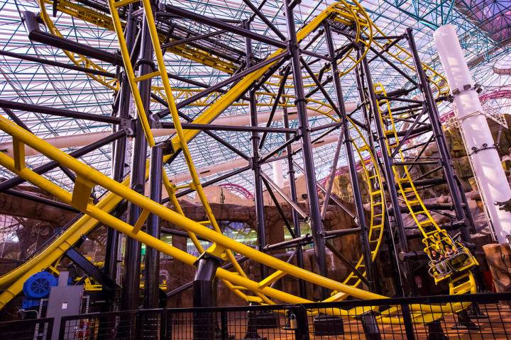 El Loco rollercoaster in the Adventuredome at Circus Circus in Las Vegas. (Chase Stevens/Las Ve ...