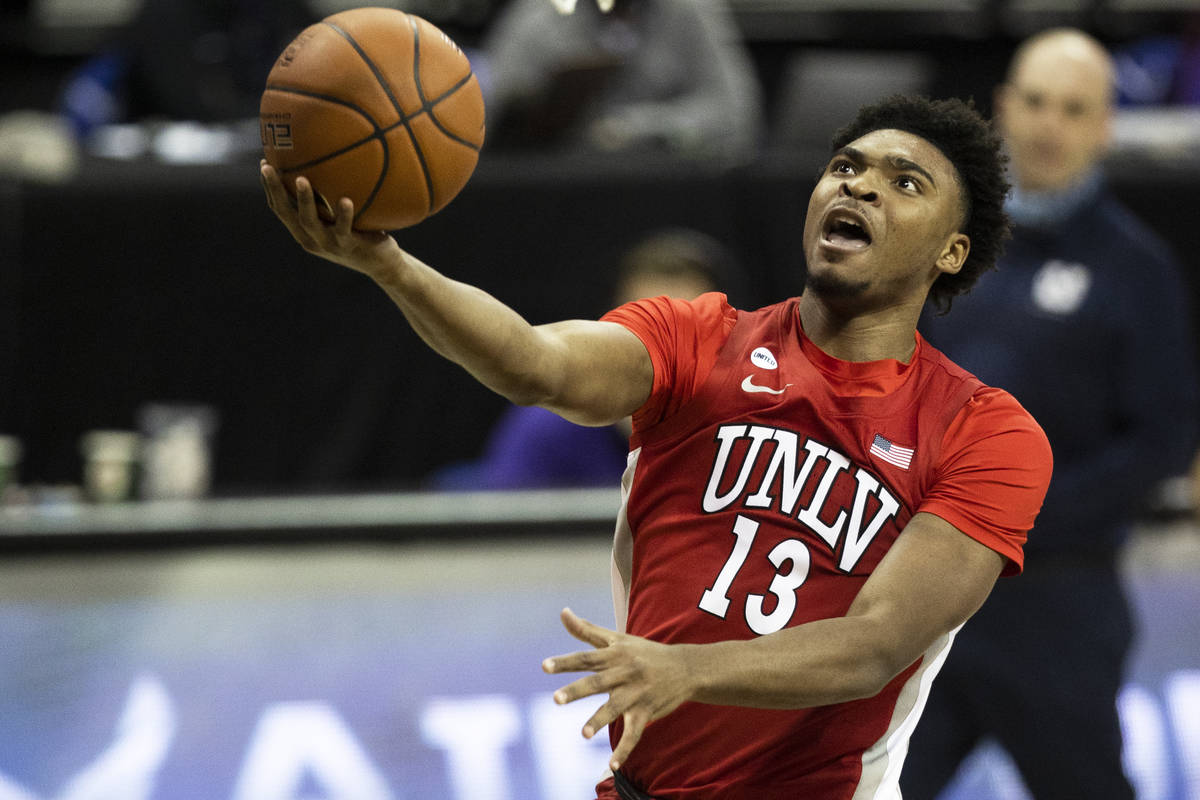 UNLV guard Bryce Hamilton, seen in March 2021. (Benjamin Hager/Las Vegas Review-Journal) @benja ...