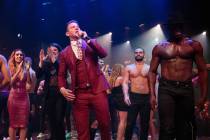 Channing Tatum thanks the audience during the grand opening of “Magic Mike Live” at The Har ...