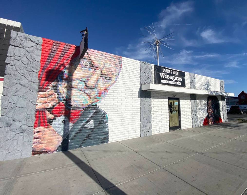 A look at the entrance of Wiseguys Comedy Club in the Arts District at 1511 South Main Street. ...