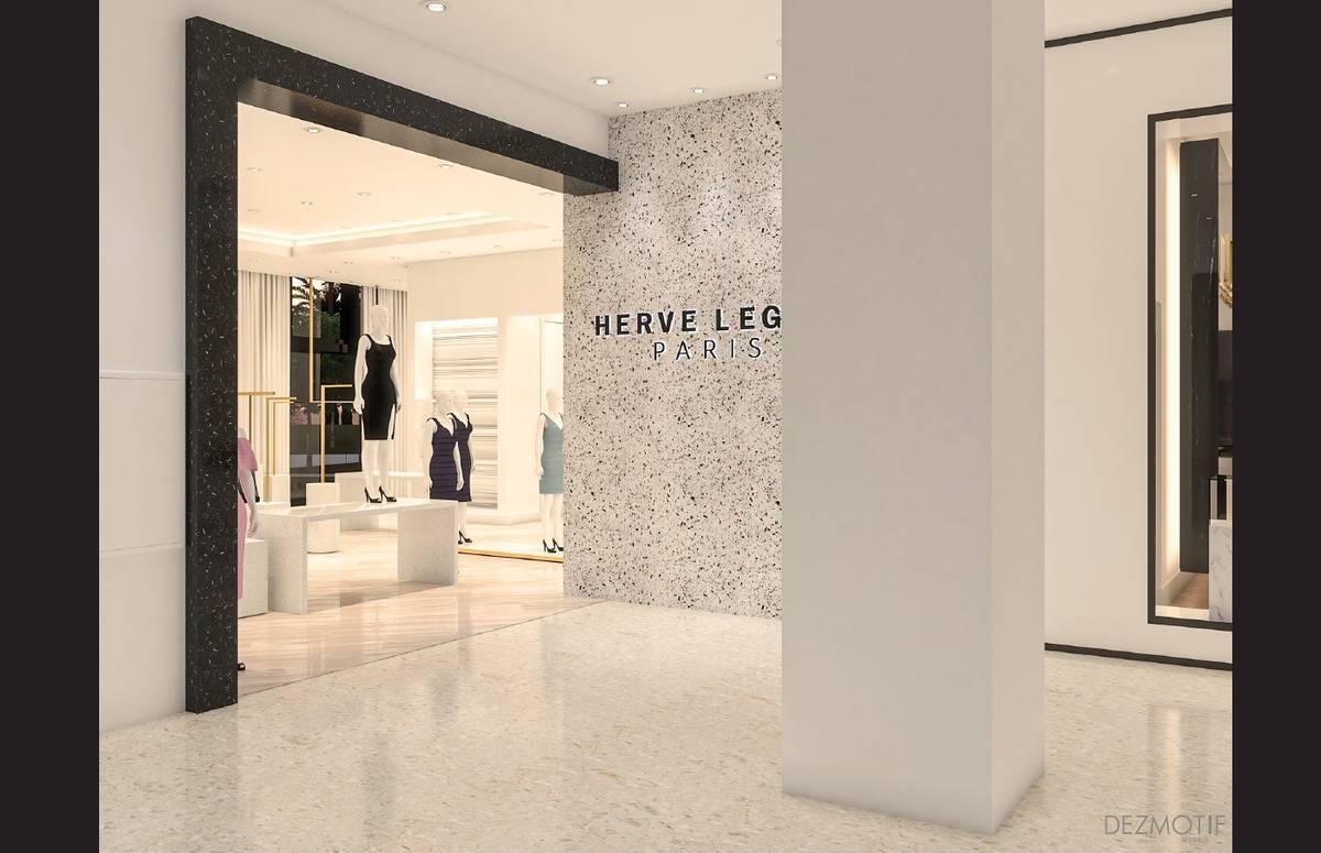 A rendering of the Hervé Léger location planned to open this summer at Resorts World Las Vega ...