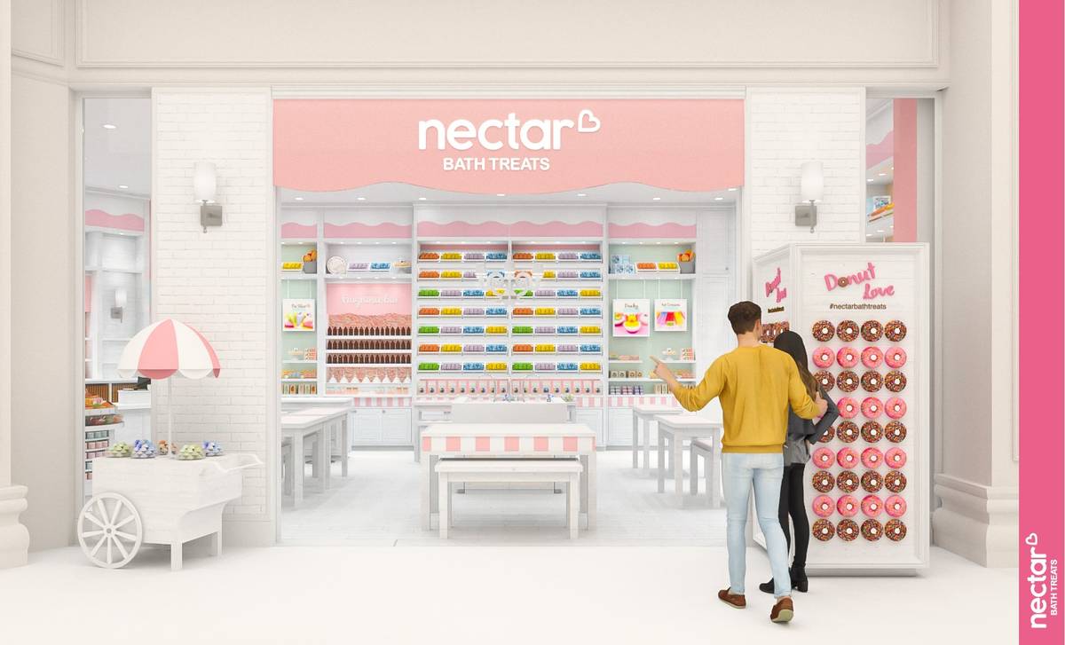 A rendering of the Nectar Bath Treats location planned to open this summer at Resorts World Las ...