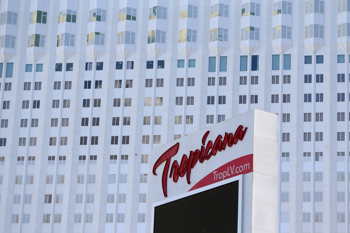Tropicana hotel-casino in Las Vegas, Monday, July 27, 2020. (Erik Verduzco / Las Vegas Review-J ...