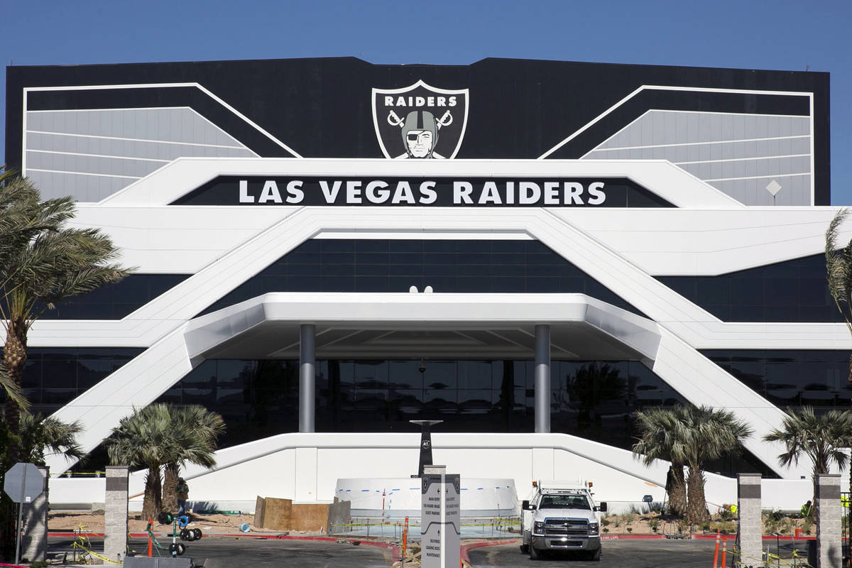 The Las Vegas Raiders headquarters and practice facility photographed on Wednesday, July 8, 202 ...