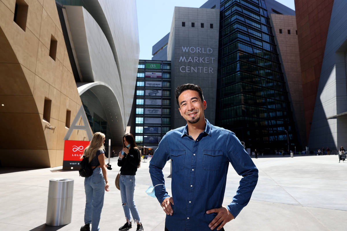Joshua Walter of Las Vegas on the final day of the Las Vegas Market trade show at the World Mar ...