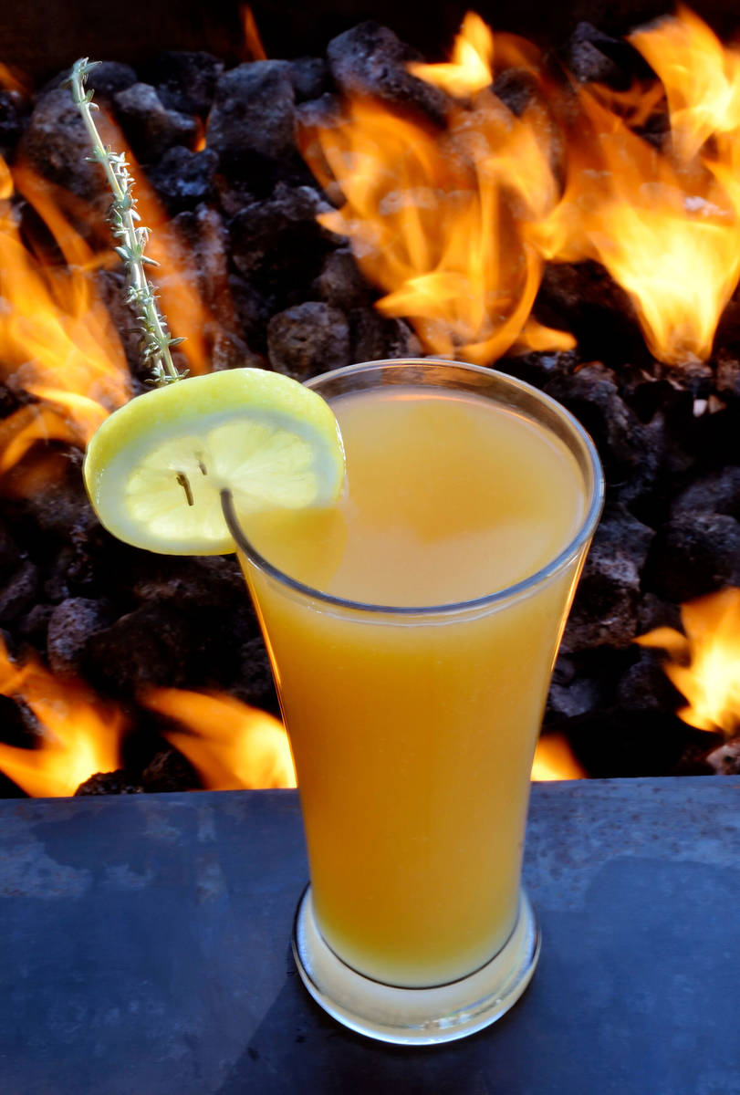 The Thyme to Tango is shown near a fire pit at the Cosmopolitan hotel-casino ice rink at 3708 L ...