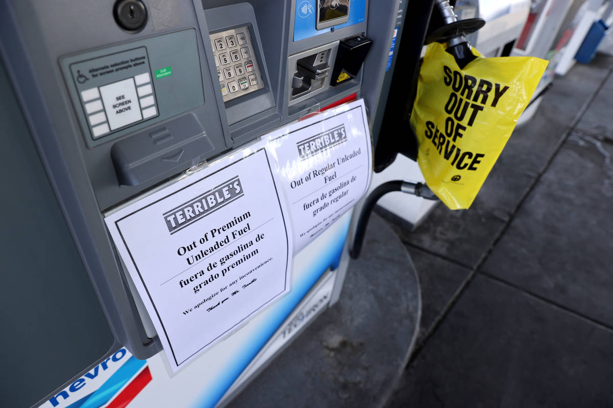 Gas shortage at some pumps reported in Las Vegas Business