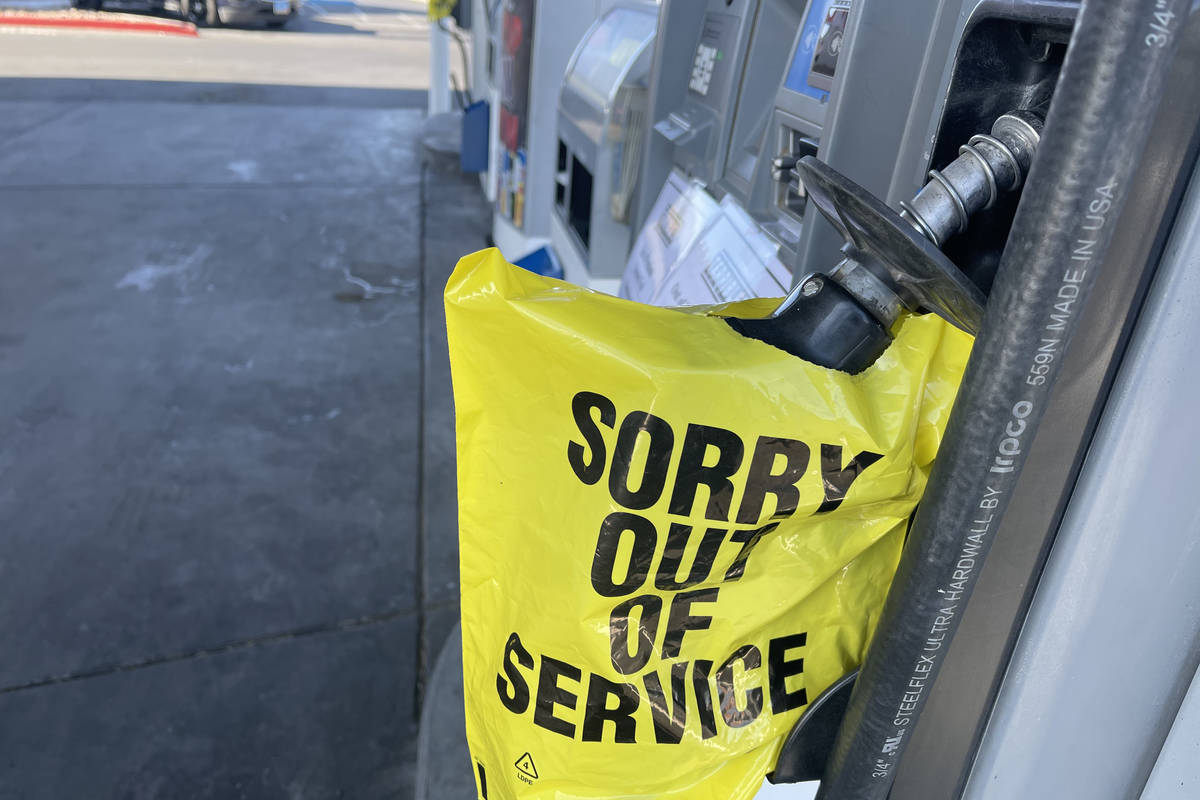 The Chevron gas station at the corner of Martin Luther King Jr. Boulevard and Bonanza Road on A ...