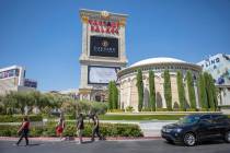 Caesars Palace hotel and casino is seen on the Las Vegas Strip, Thursday, Aug. 6, 2020, in Las ...