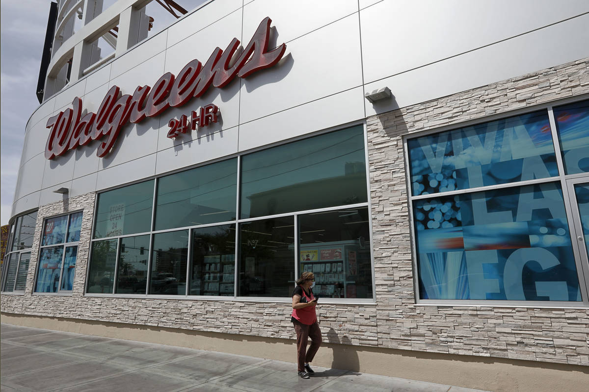 Walgreens is seen at 2427 Las Vegas Blvd., South in Las Vegas, Tuesday, April 20, 2021. (Chitos ...