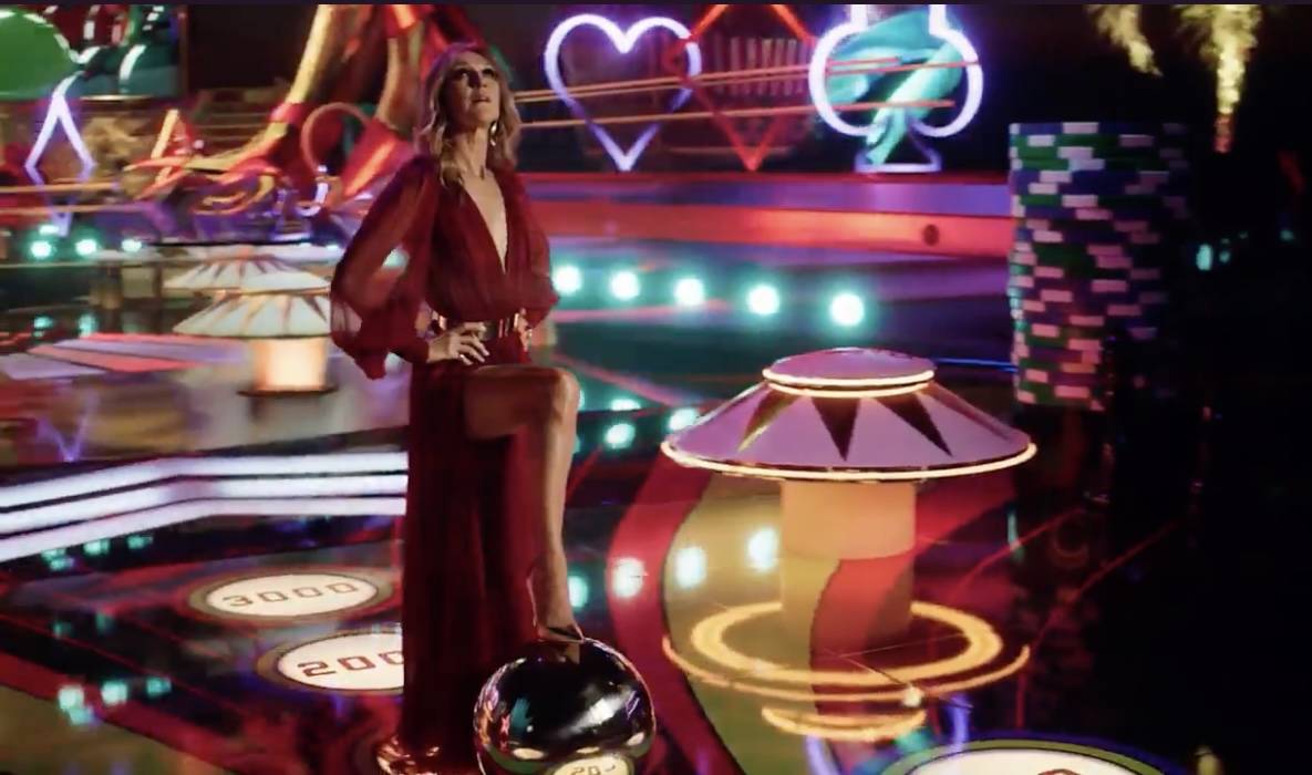 A screen grab of Celine Dion is shown in Resorts Worlds Las Vegas' new commercial, "Stay Fabulo ...