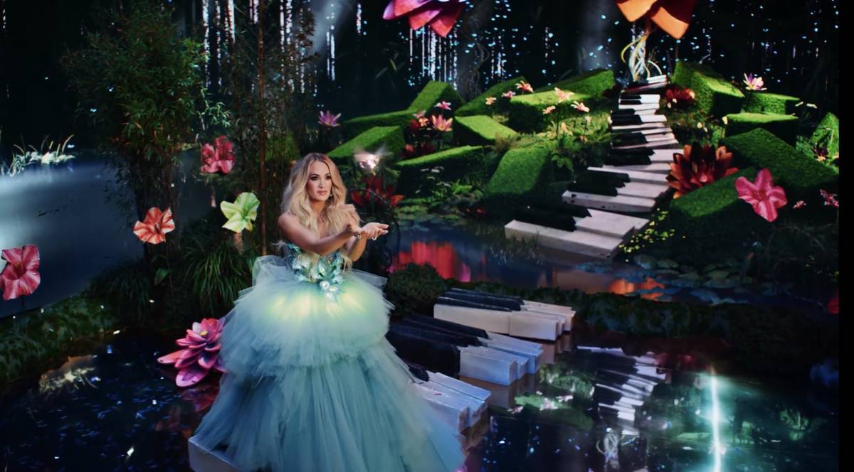 A screen grab of Carrie Underwood is shown in Resorts Worlds Las Vegas' new commercial, "Stay F ...