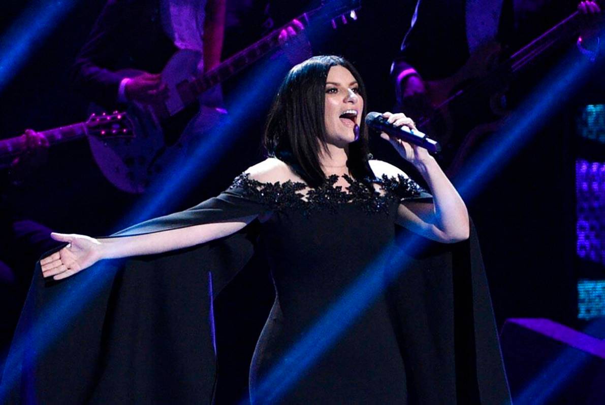 FILE - Laura Pausini performs "Lado Derecho del Corazon" at the 17th annual Latin Gra ...