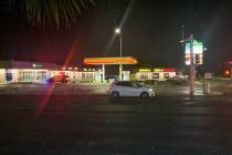 Las Vegas police on Friday, April 24, 2021, investigated a homicide near Westcliff and South Bu ...